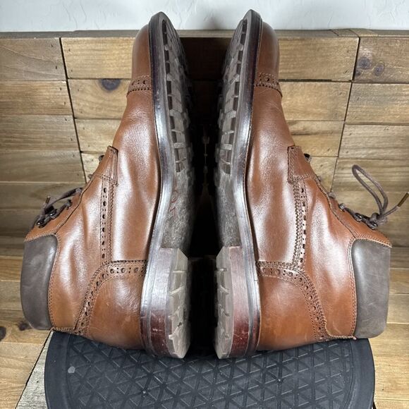 Johnston & Murphy Mens Size 9.5M Cap Toe Boots 1850 Brown Lace Up Ankle High - Picture 8 of 10